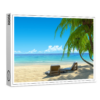 raxxa Premium-Puzzle: Zwei Liegestühle am Sandstrand