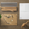 raxxa Postkarte: Liebesherz am Strand