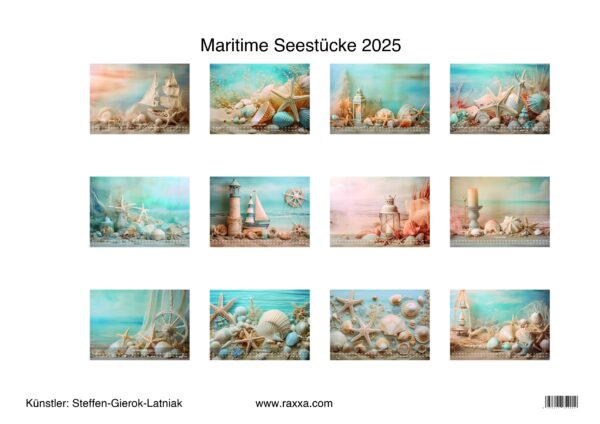 raxxa Premium-Monatskalender Maritime Seestücke 2025 – Image 2