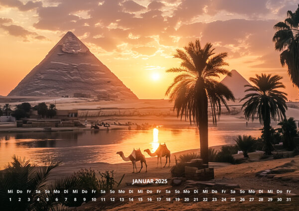 raxxa Premium-Monatskalender Ewiges Egypten 2025 - immagine 3