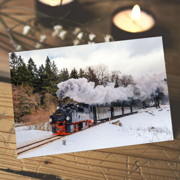 raxxa postcard: Winter steam of the HSB